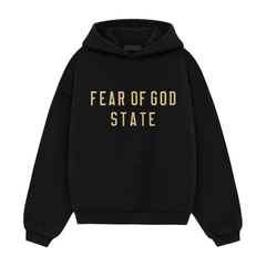 Essentials Black Gold Fleece Hoodie