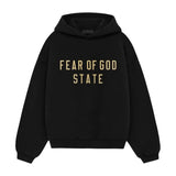 Essentials Black Gold Fleece Hoodie