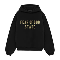 Essentials Black Gold Fleece Hoodie