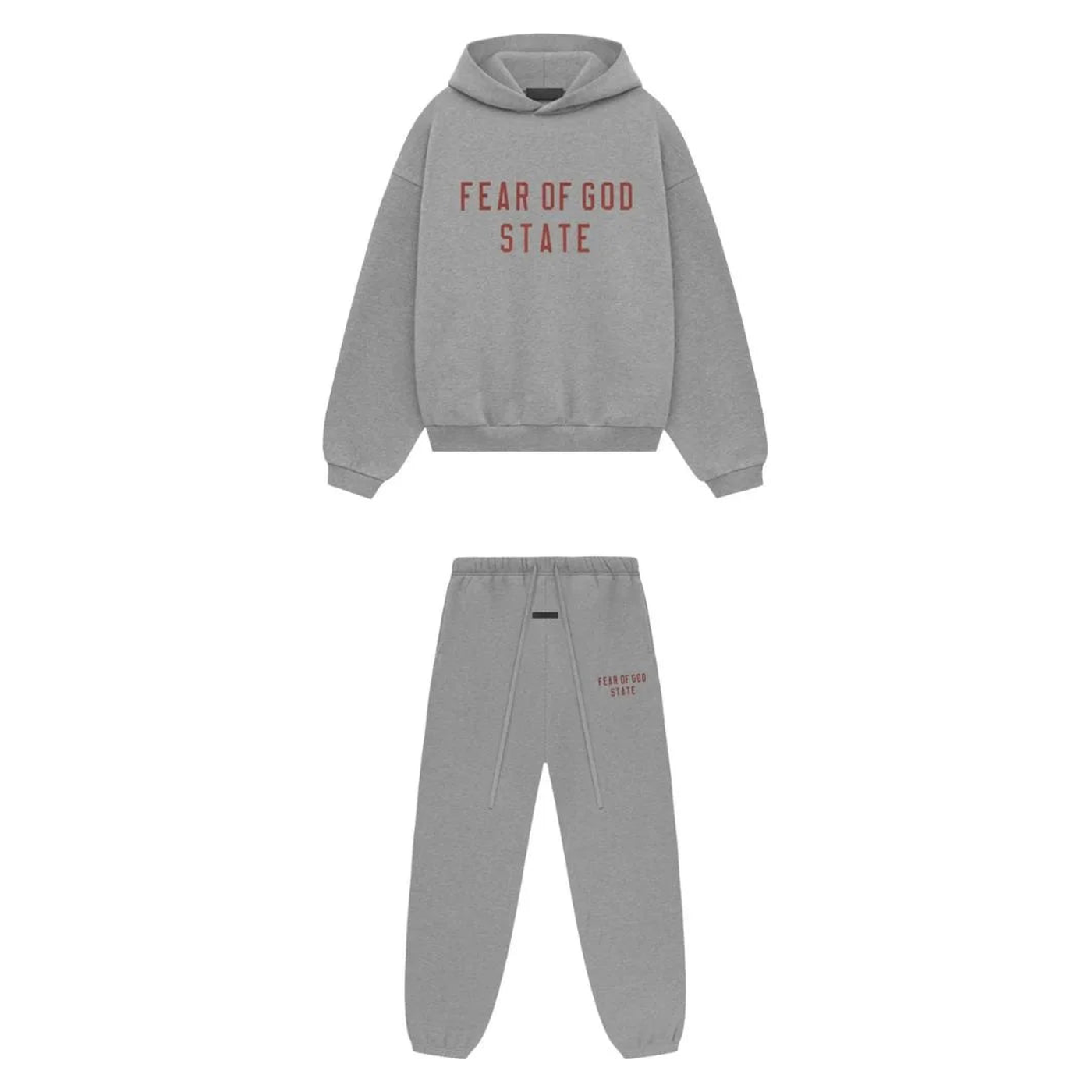 Essentials Long Set Dark Heather Fleece