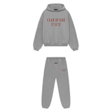 Essentials Long Set Dark Heather Fleece