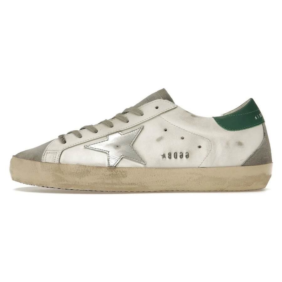 Golden Goose Super-Star White Silver Green