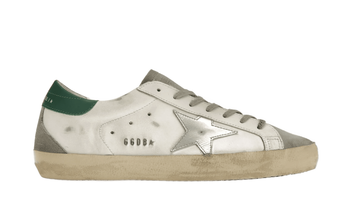 Golden Goose Super-Star White Silver Green