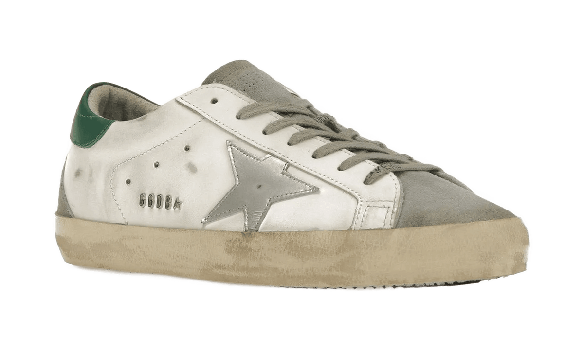 Golden Goose Super-Star White Silver Green