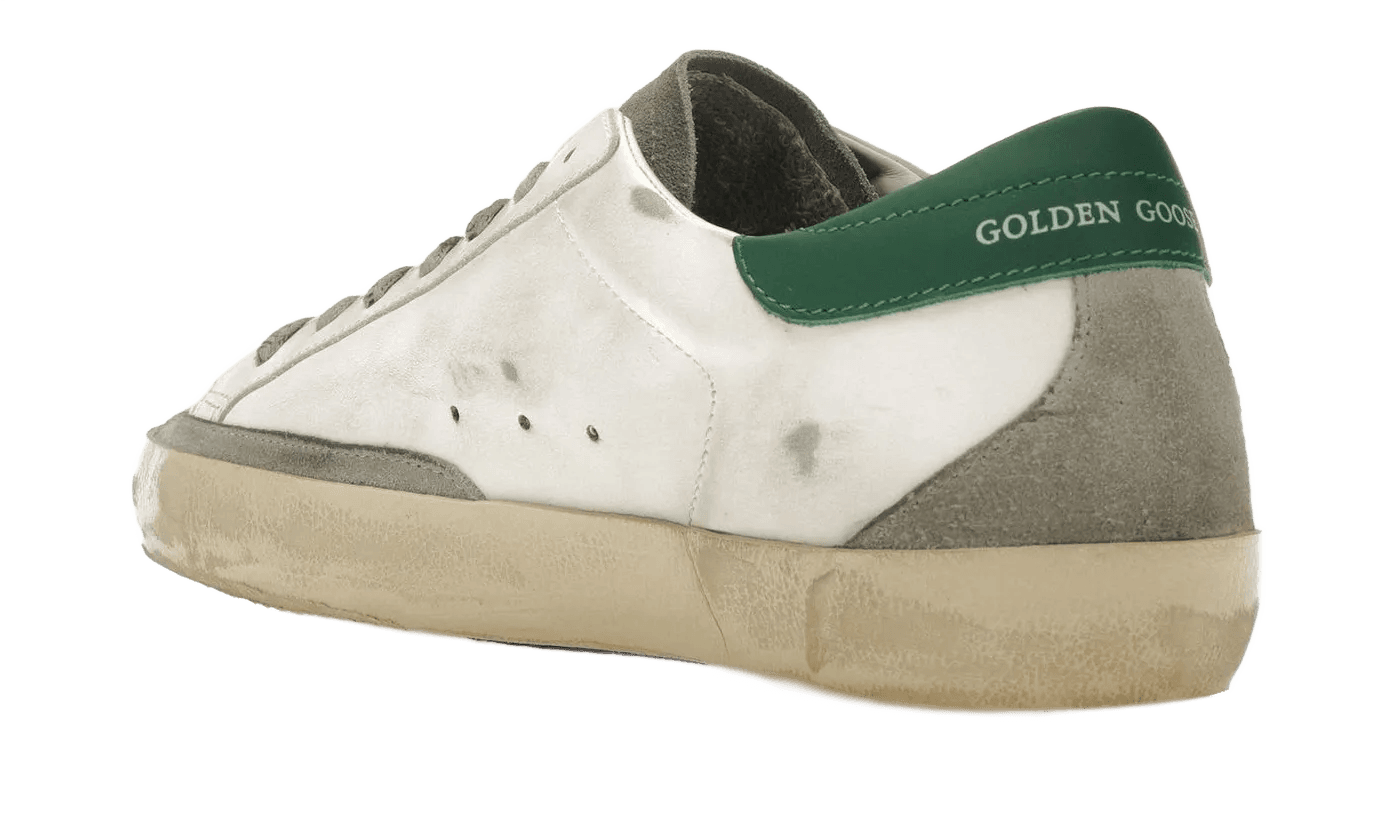 Golden Goose Super-Star White Silver Green