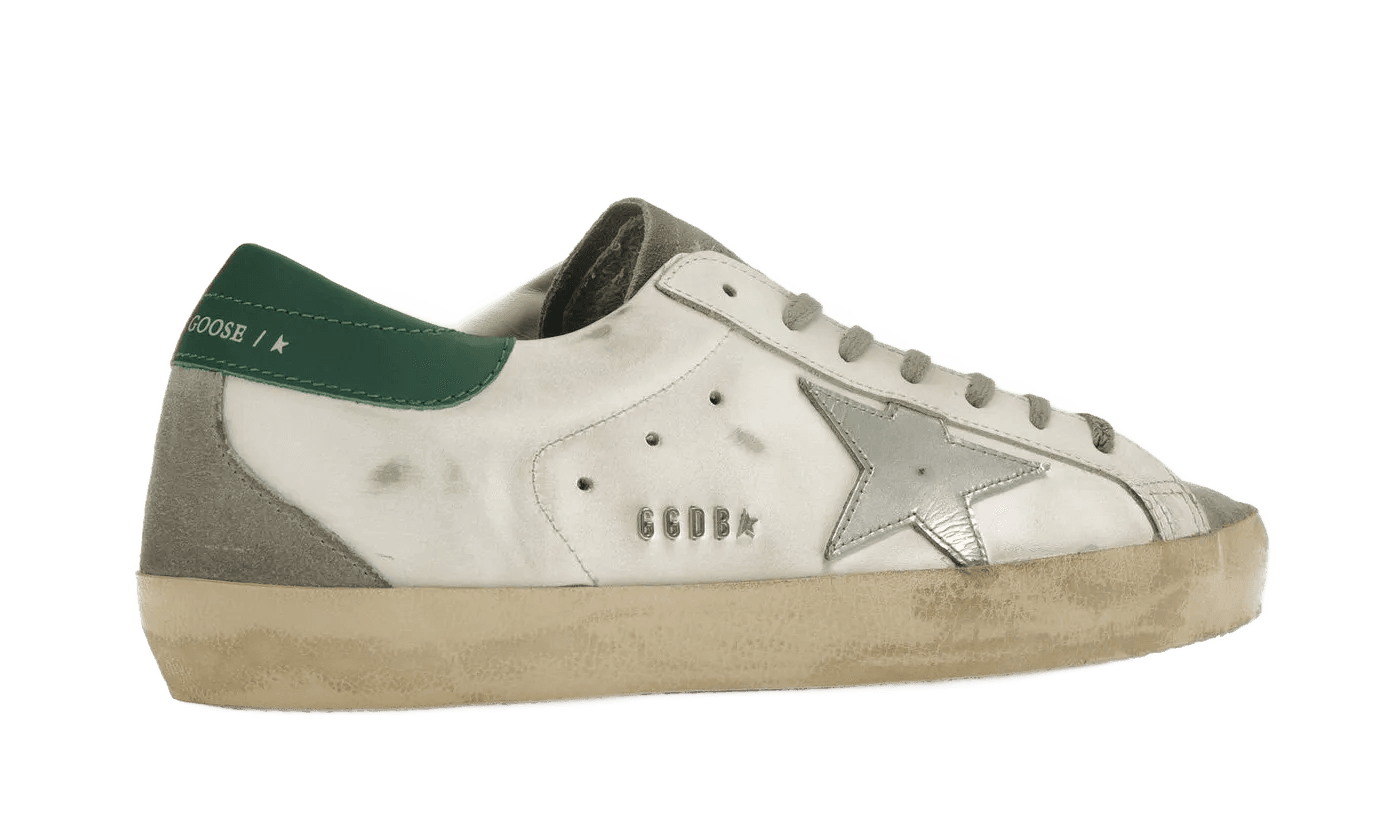 Golden Goose Super-Star White Silver Green