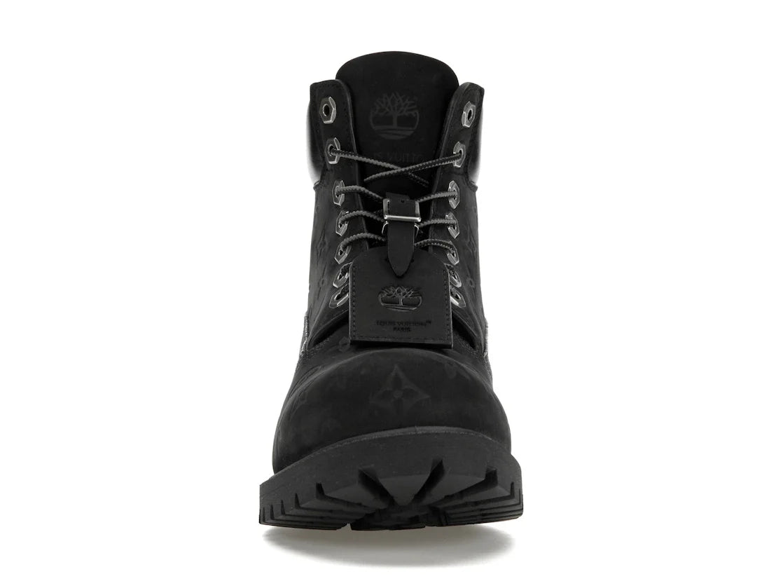 Louis Vuitton Timberland 6" kotníkové boty, černé monogram