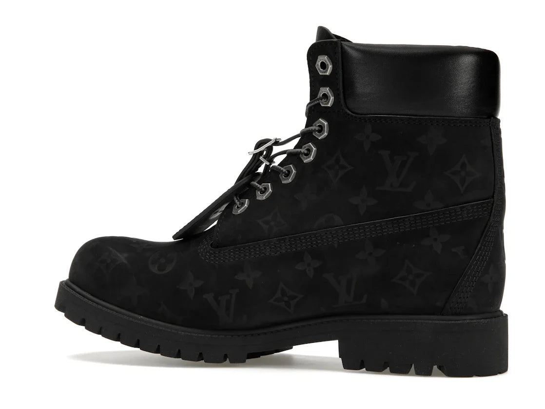 Louis Vuitton Timberland 6" kotníkové boty, černé monogram