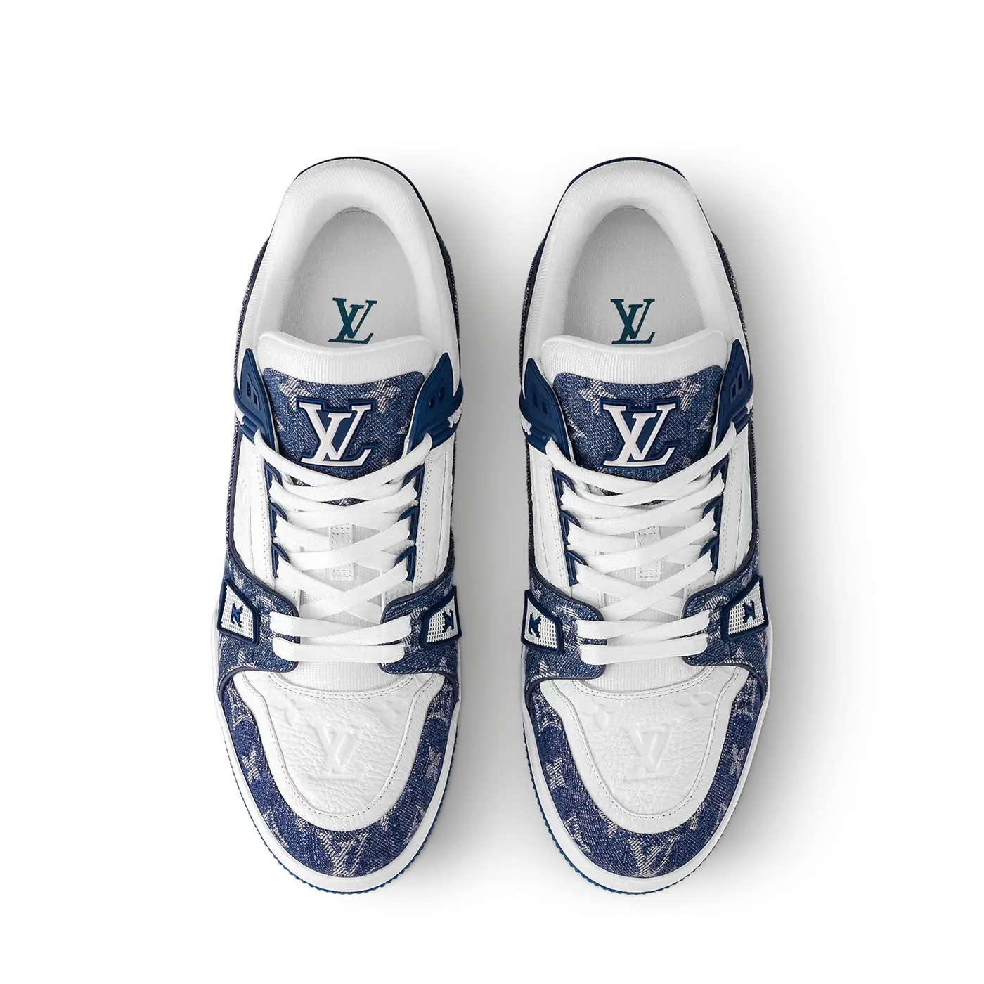 Louis Vuitton LV Trainer Monogram Denim White Blue