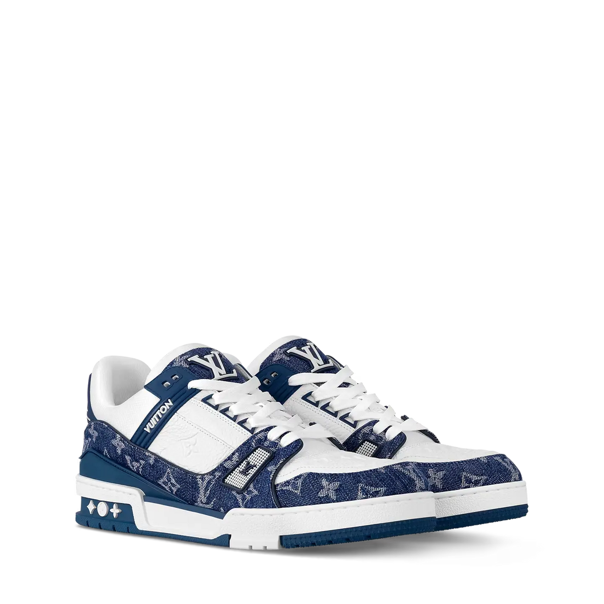 Louis Vuitton LV Trainer Monogram Denim White Blue