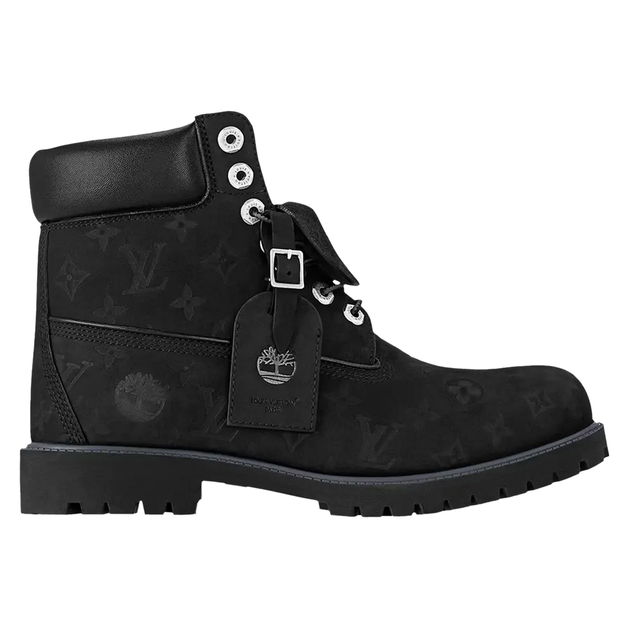 Louis Vuitton Timberland 6" kotníkové boty, černé monogram