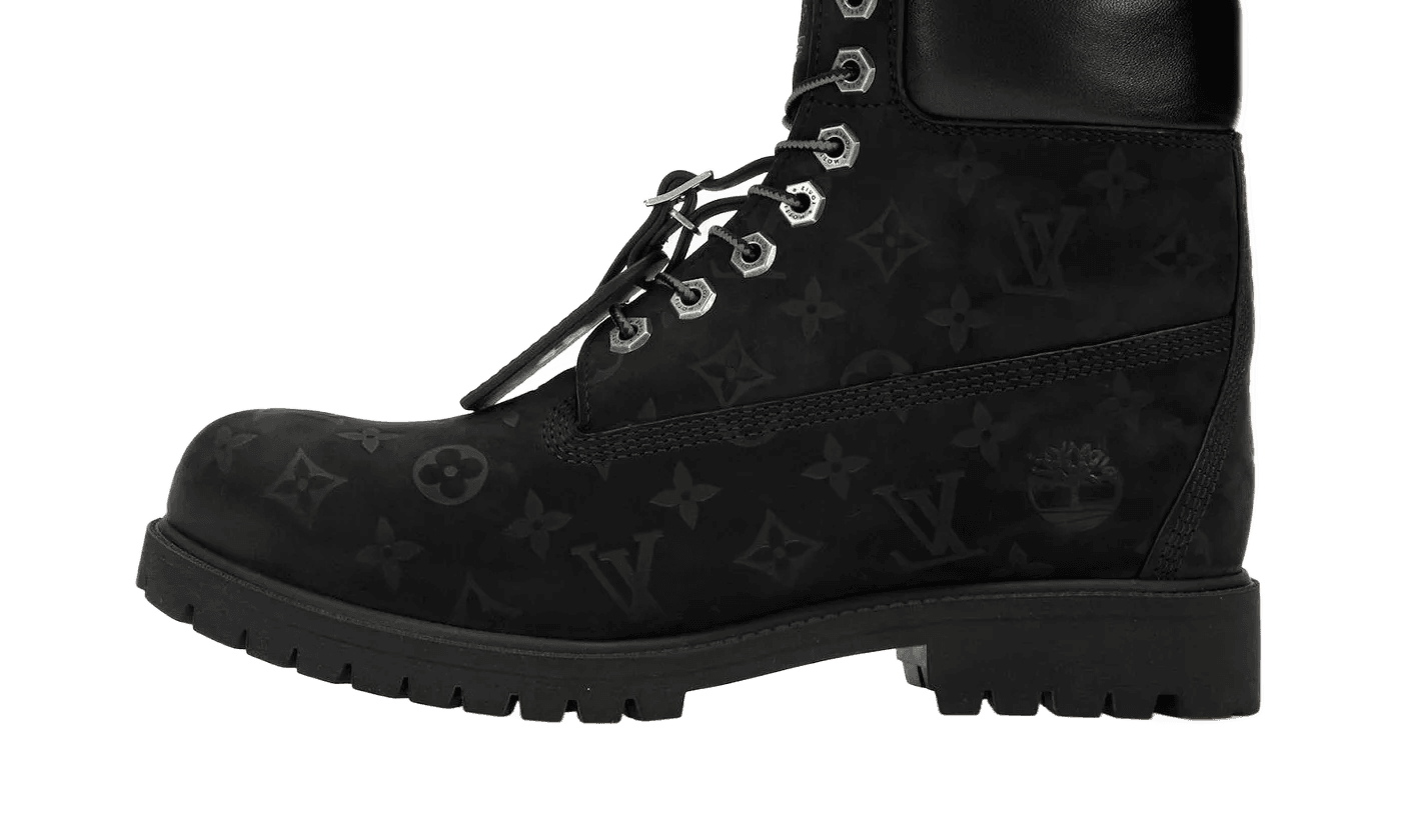 Louis Vuitton Timberland 6" kotníkové boty, černé monogram