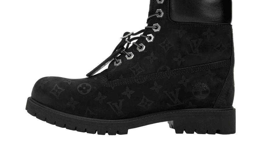 Louis Vuitton Timberland 6" kotníkové boty, černé monogram