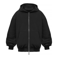 MSC DESIGN Black Hoodie Zipper