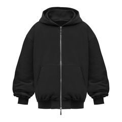 MSC DESIGN Black Hoodie Zipper