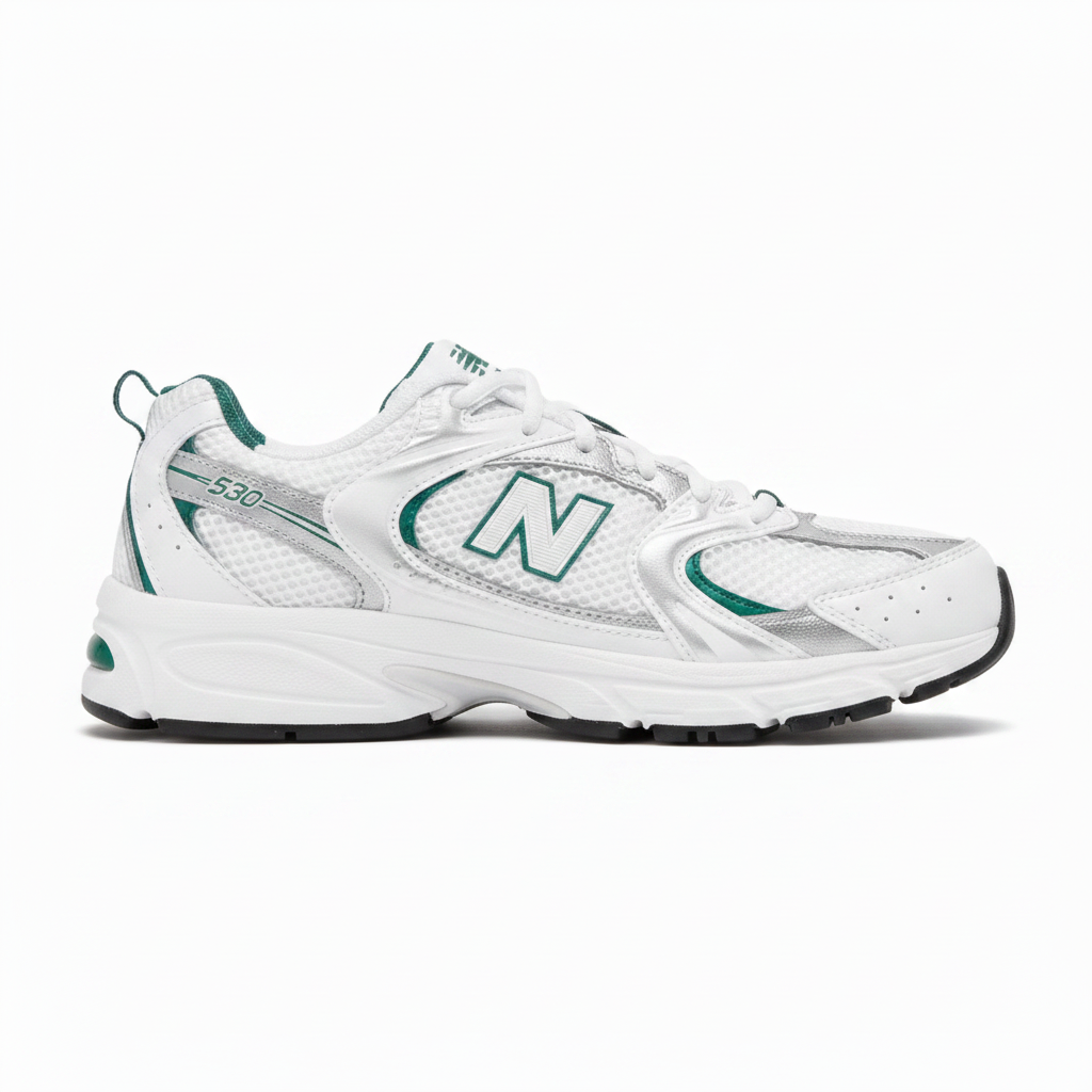 New Balance 530 White Silver Green
