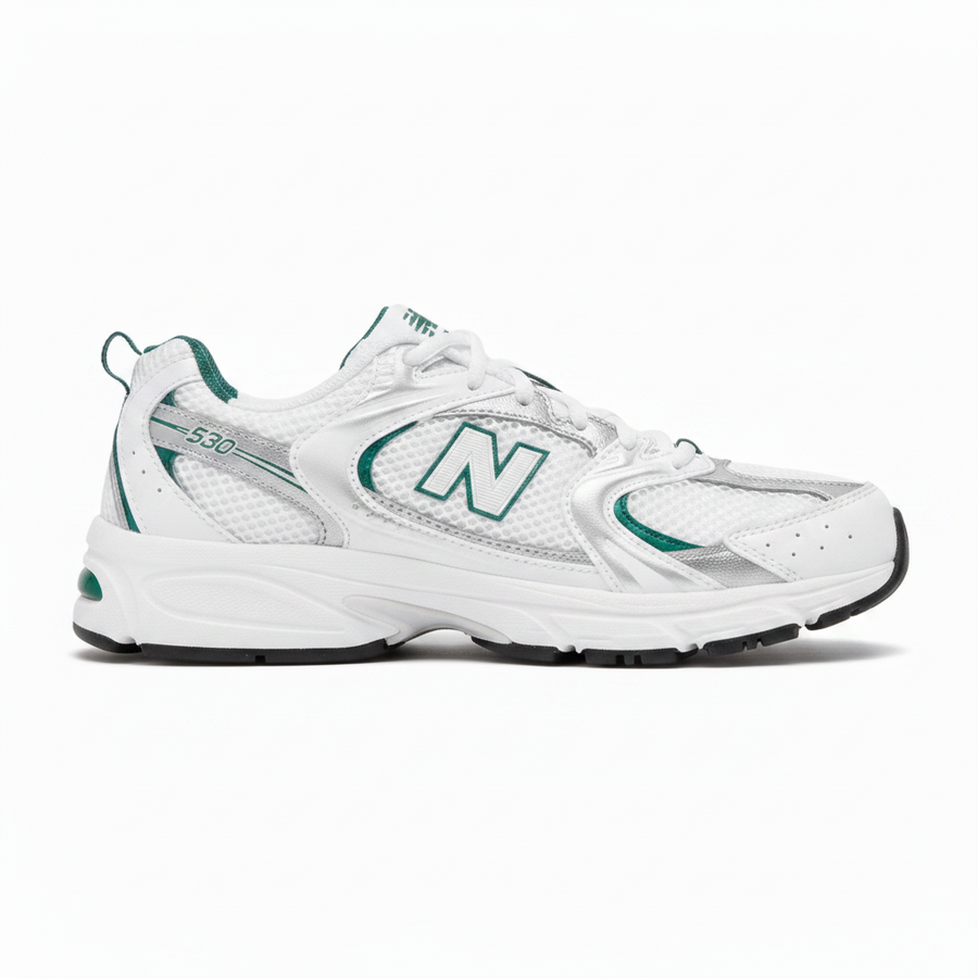 New Balance 530 White Silver Green