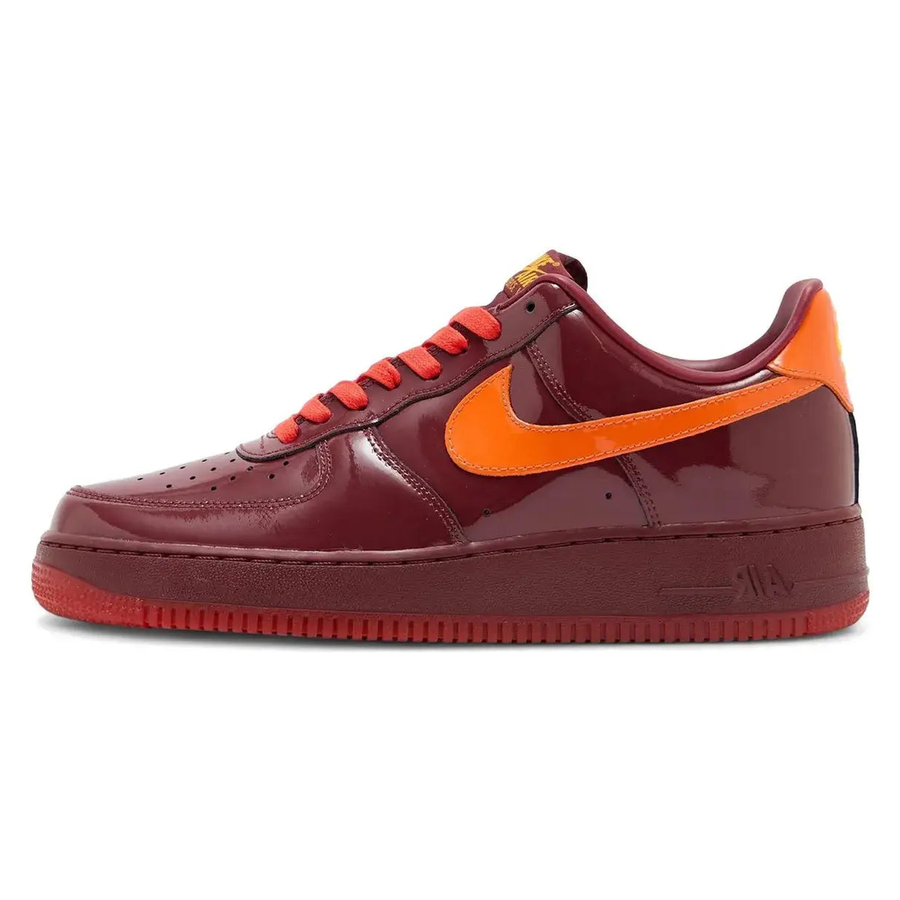 Nike Air Force 1 Low Patent Leather Dark Team Red Safety Orange