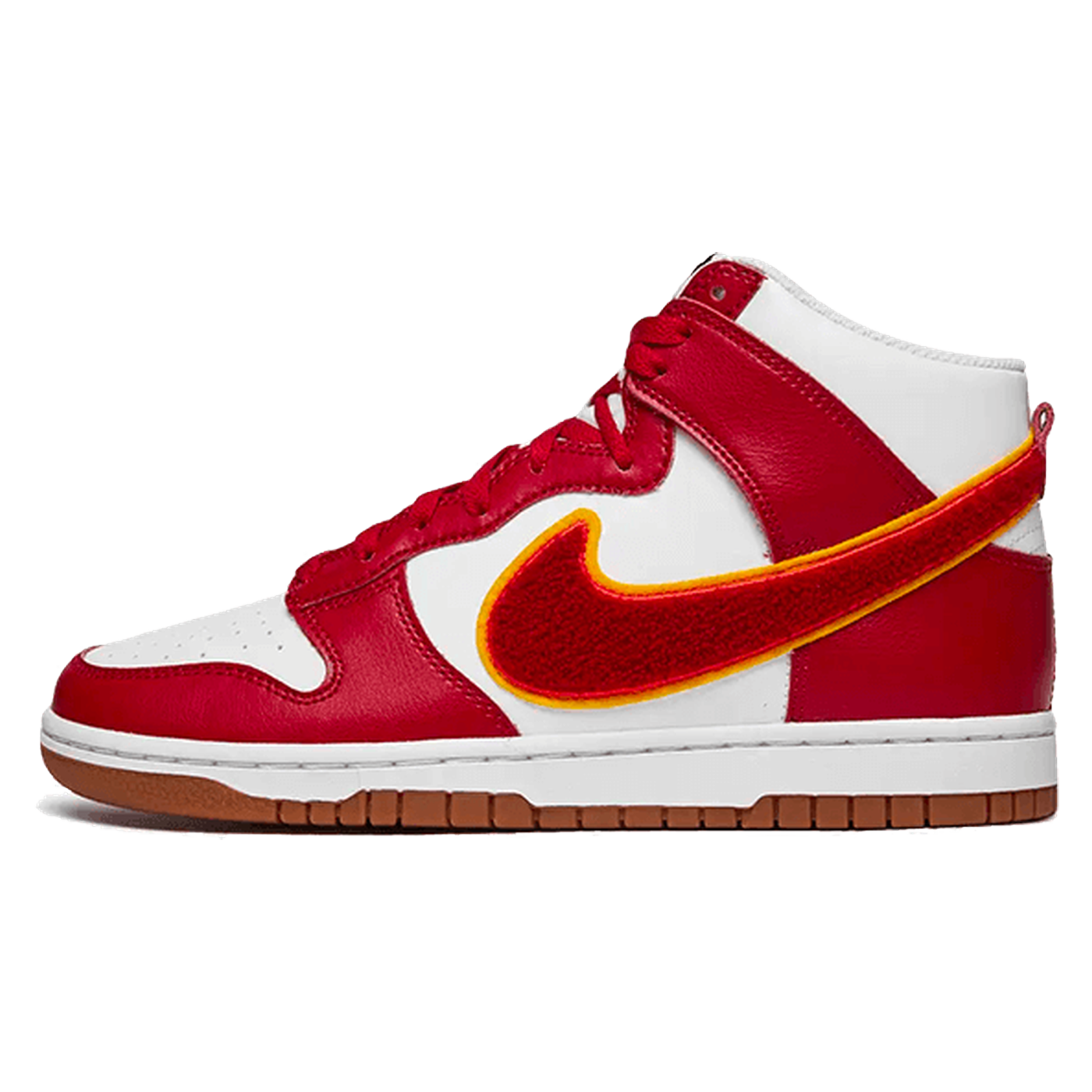 Nike Dunk High Chenille Swoosh White Gym Red