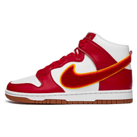 Nike Dunk High Chenille Swoosh White Gym Red