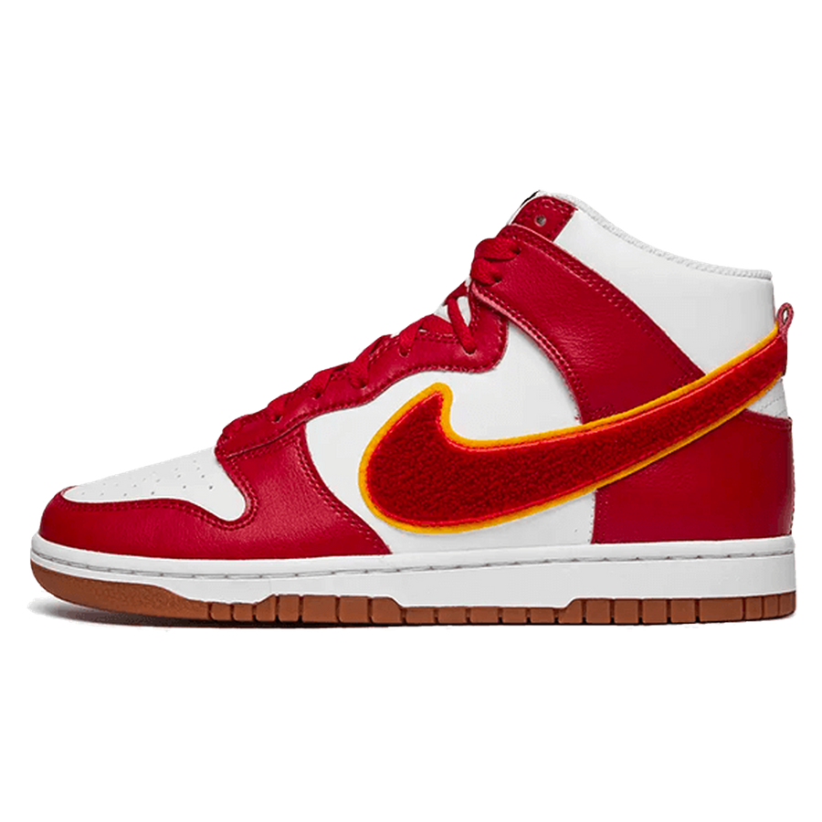 Nike Dunk High Chenille Swoosh White Gym Red