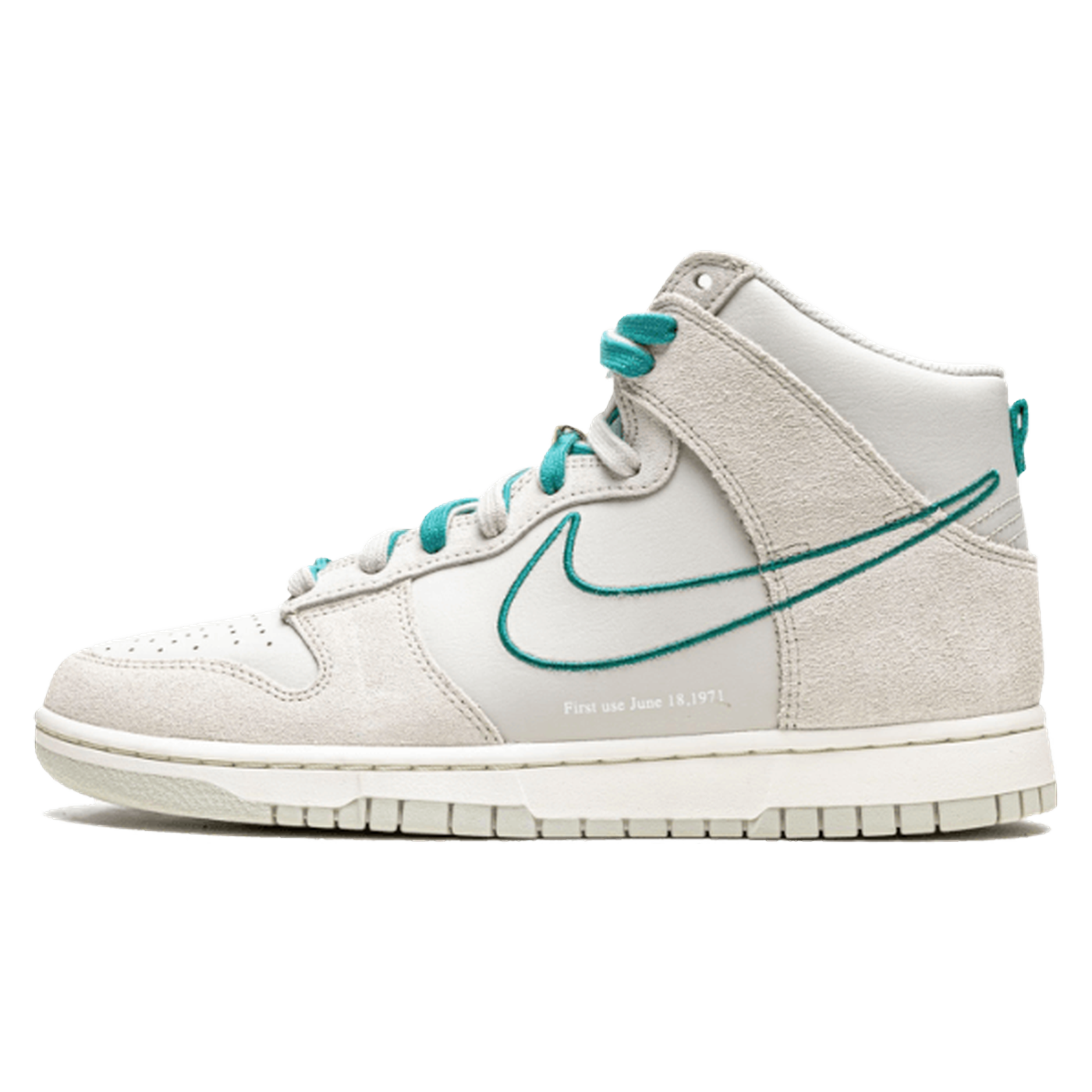 Nike Dunk High First Use Light Bone Green Noise