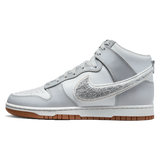 Nike Dunk High Retro Chenille Swoosh White Grey