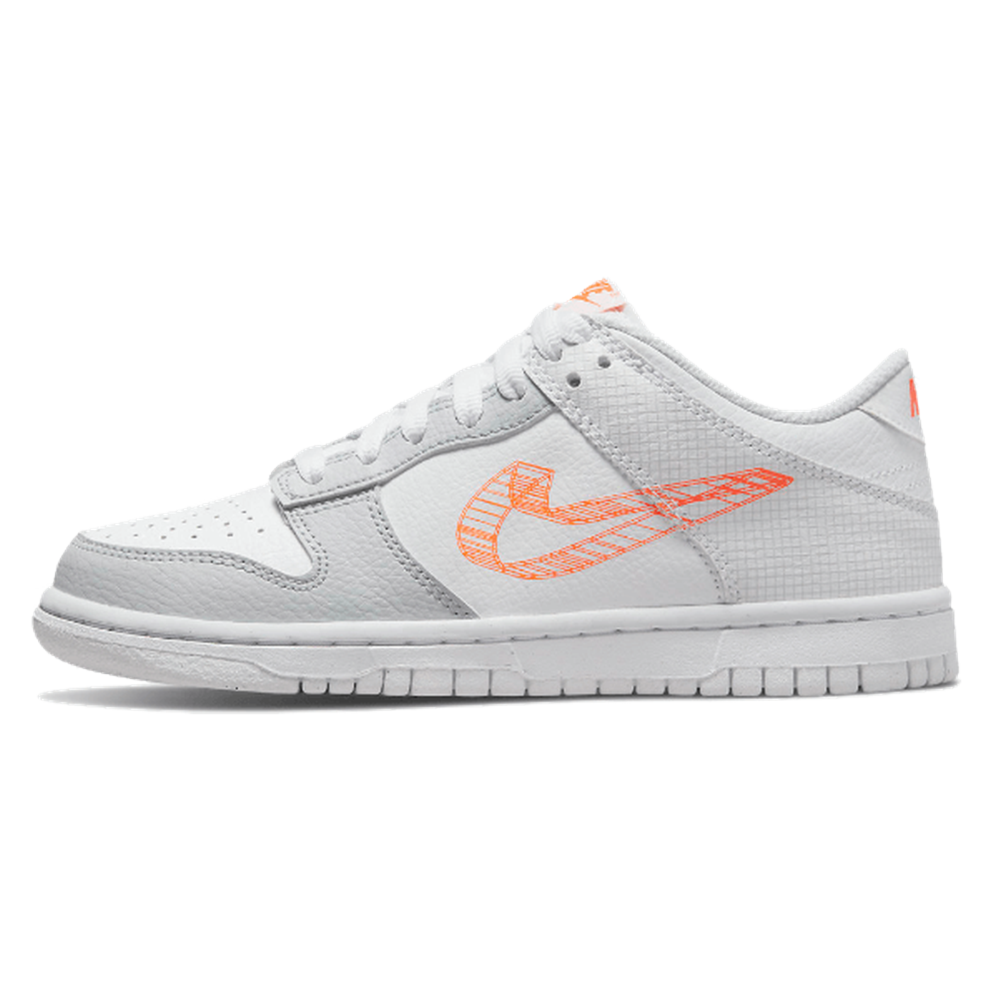 Nike Dunk Low 3D Swoosh White Grey