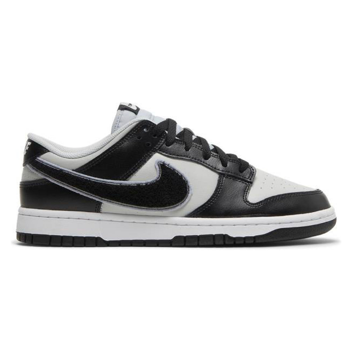 Nike Dunk Low Chenille Swoosh Black Grey