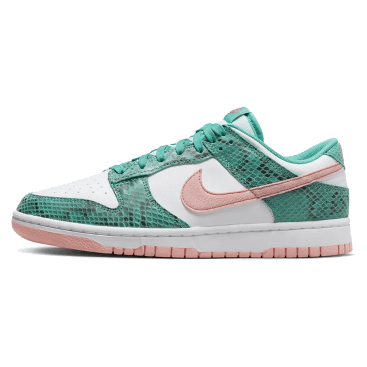 Nike Dunk Low Snakeskin Washed Teal Bleached Coral