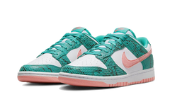 Nike Dunk Low Snakeskin Washed Teal Bleached Coral