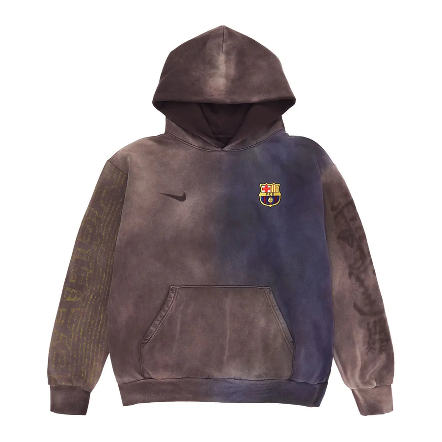 Nike FC Barcelona x Cactus Jack Split-Dye Crest Hoodie Brown
