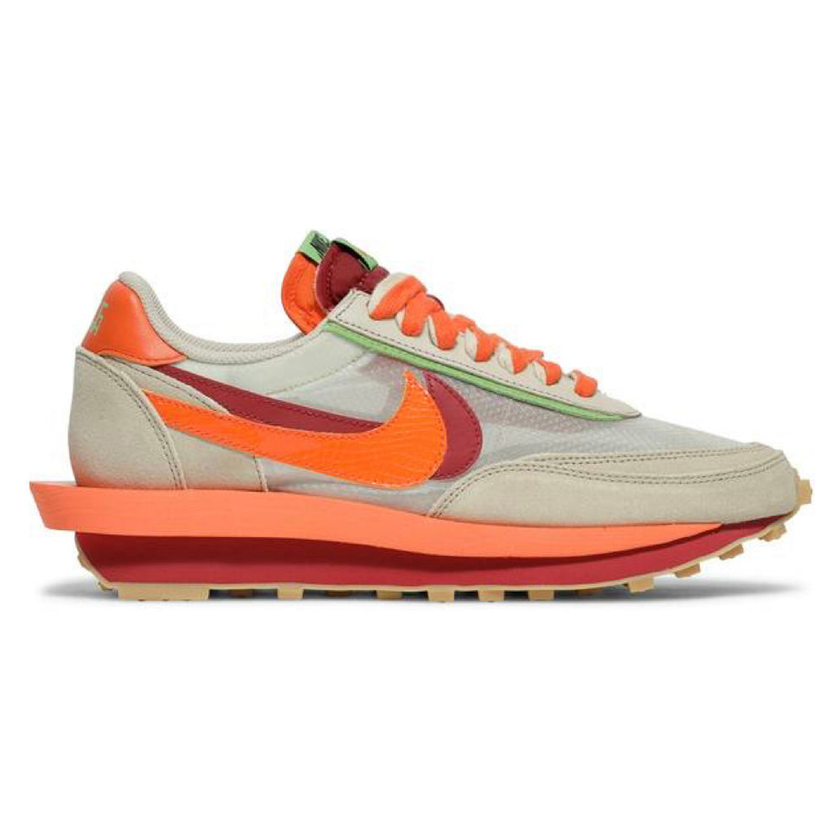 Nike LD Waffle sacai CLOT Kiss of Death Net Orange Blaze