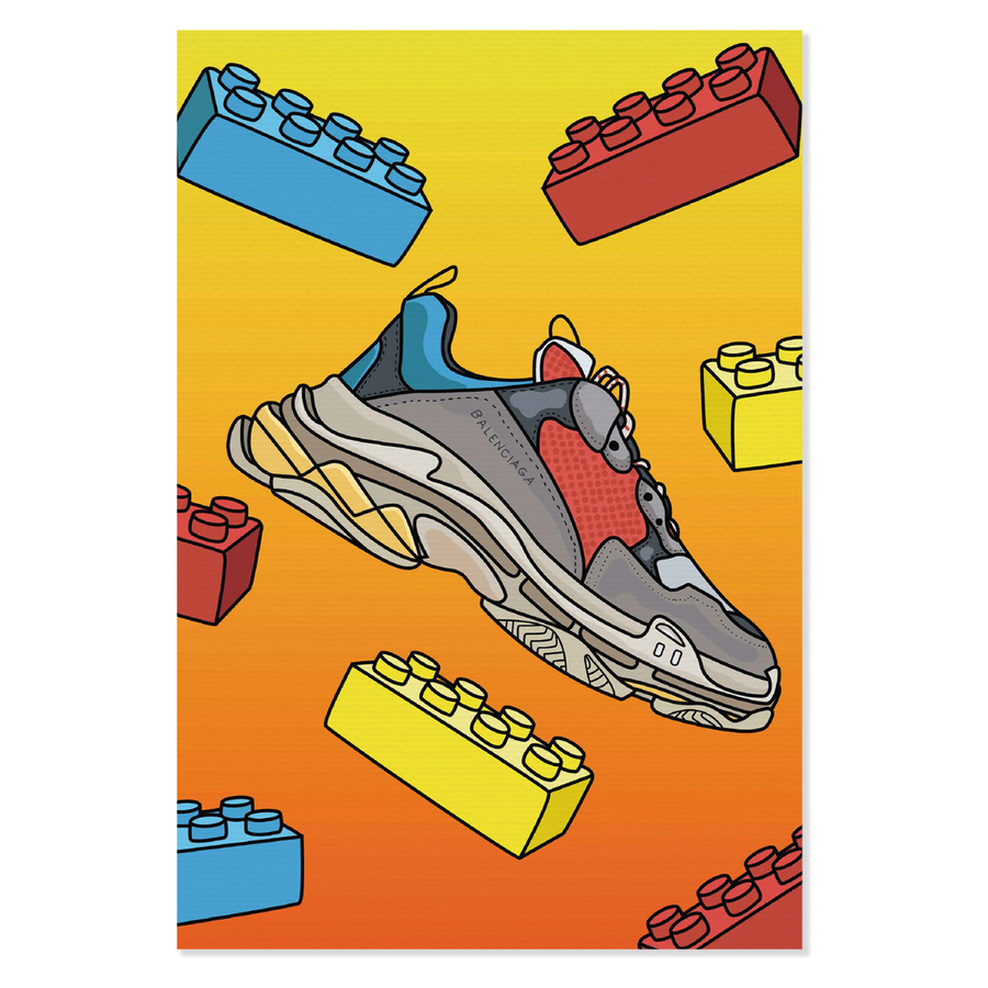 Obraz na plátně Balenciaga Triple Colours Lego