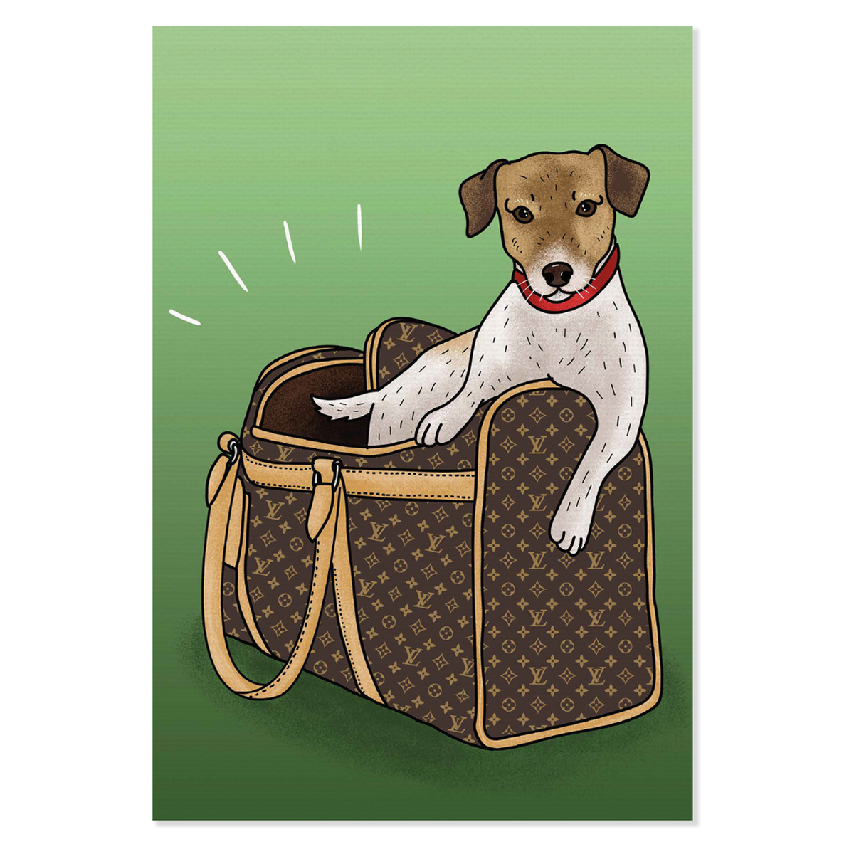 Canvas Print LV Duffle Bag Doggo