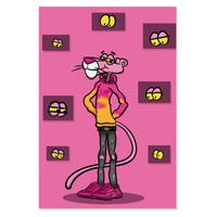 Canvas Print Pink Panther Drip