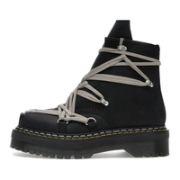 Rick Owens DRKSHDW x Dr Martens 1460 Quad Sole Mega Lace Boot Black