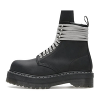 Rick Owens DRKSHDW x Dr Martens 1460 Quad Sole Steel Toe Boot Black