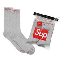 Supreme x Hanes Crew Socks Heather Grey