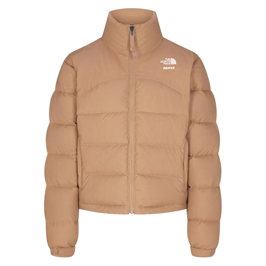 SKIMS x TNF 2000 Retro Nuptse bunda okrová