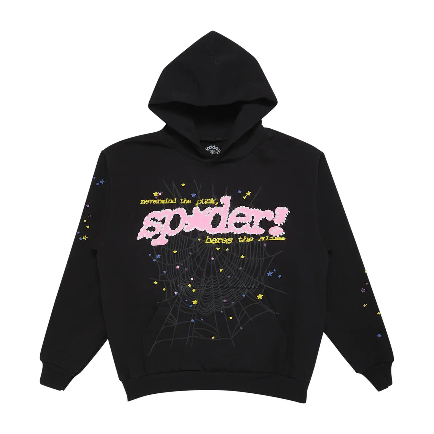 Sp5der P*NK V2 Hoodie Black