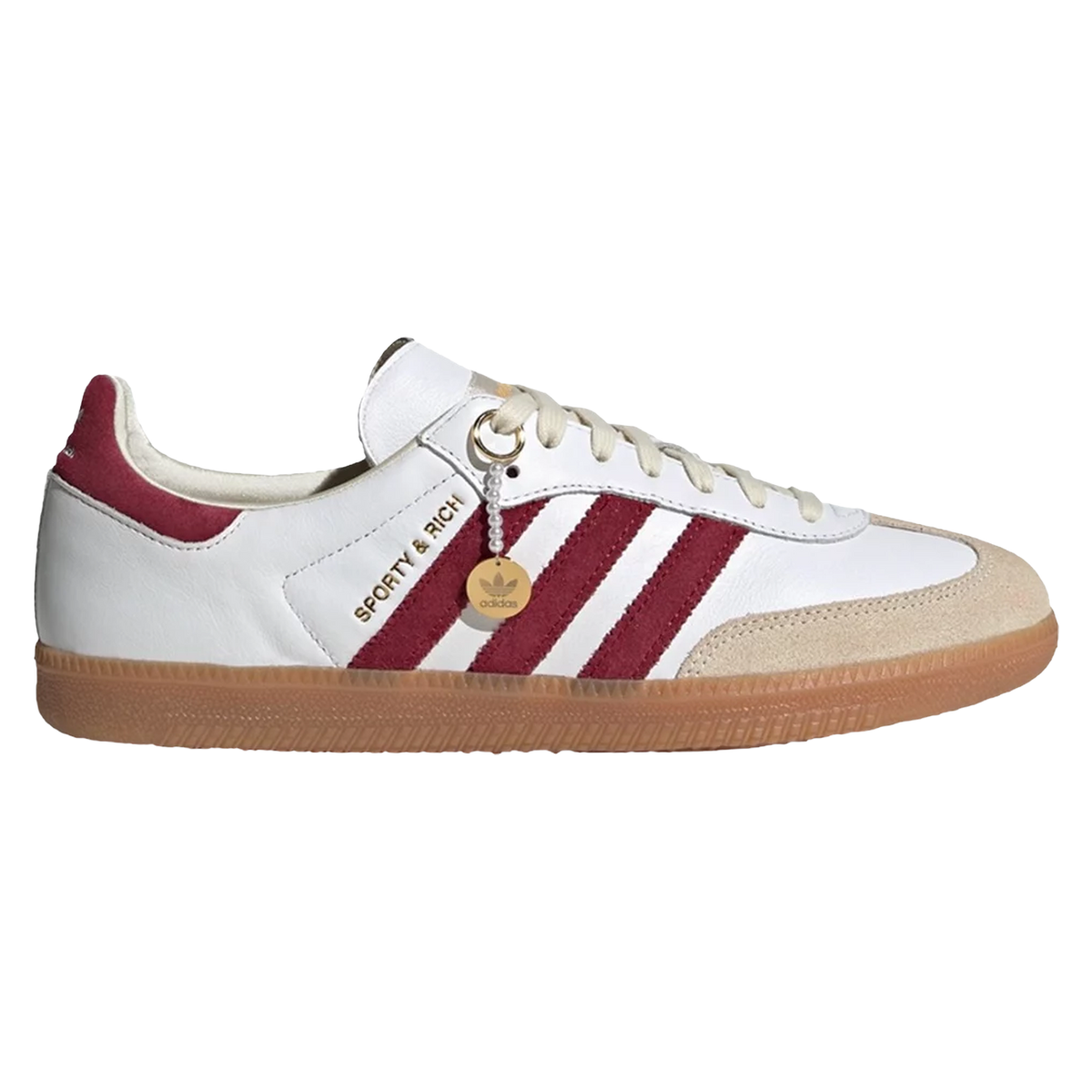 Sporty &amp; Rich x Samba OG White Core Burgundy