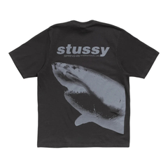 Stussy Shark Tee barvené pigmentem černé