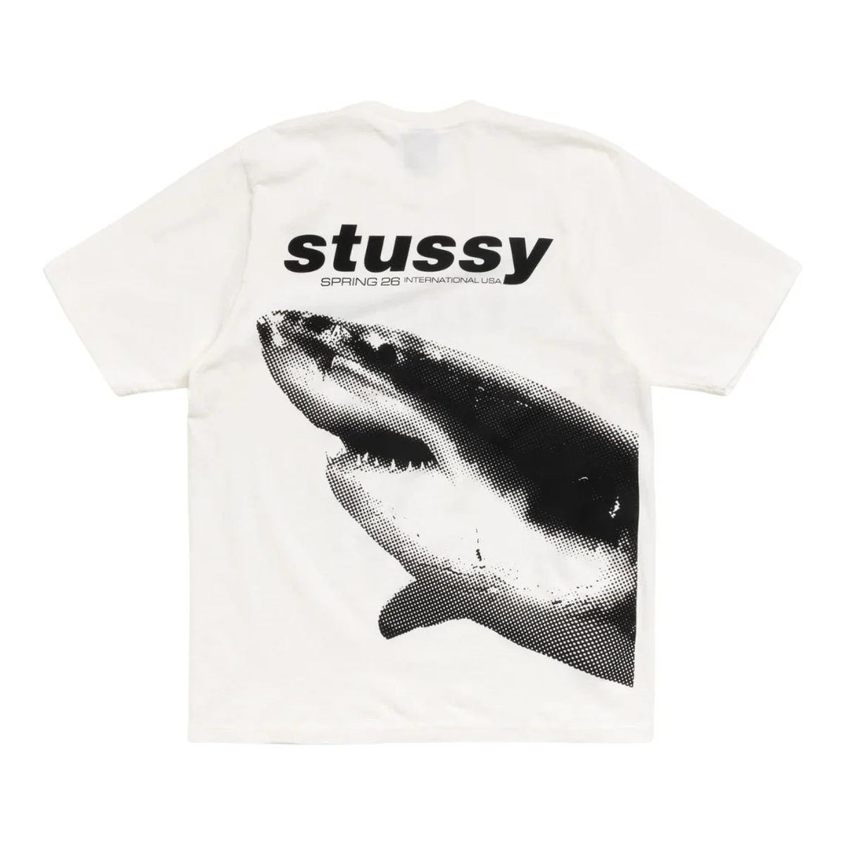 Stussy Shark Tee Pigment Dyed Natural