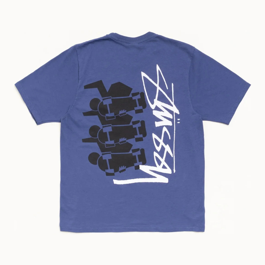 Stussy Skate Stack Tee Pigment Dyed Indigo
