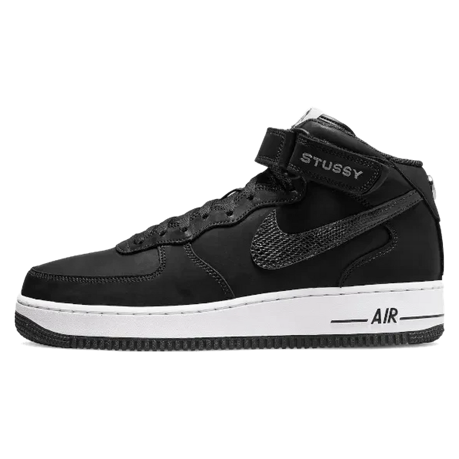 Stussy x Nike Air Force 1 Mid All Black