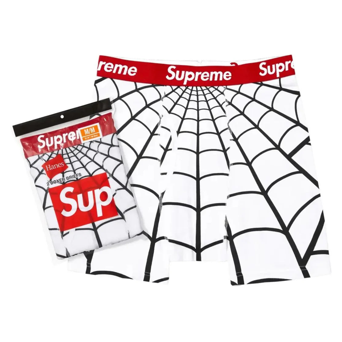 Supreme Hanes Spider-Man Boxer Brief White