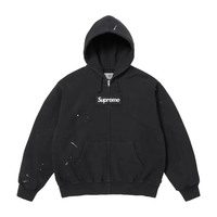 Supreme Maison Margiela Box Logo Zip Up Hoodie Black