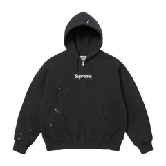 Supreme Maison Margiela Box Logo Zip Up Hoodie Black