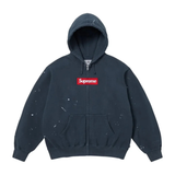 Supreme Maison Margiela Box Logo Zip Up Hoodie Navy